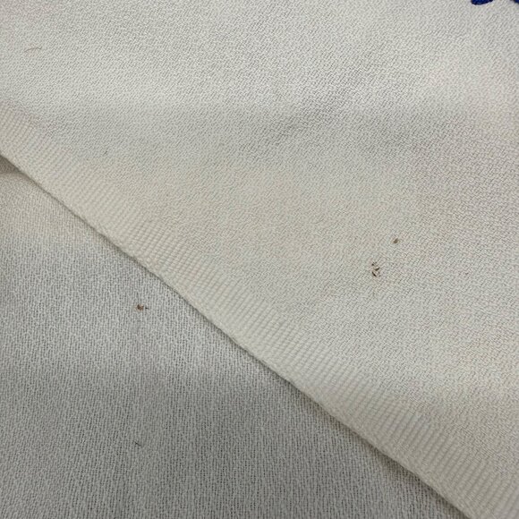 Vintage Wall Hanging Curtain Tapestry Towel Floral Ducks Red Blue Cotton 1950s - Picture 9 of 12